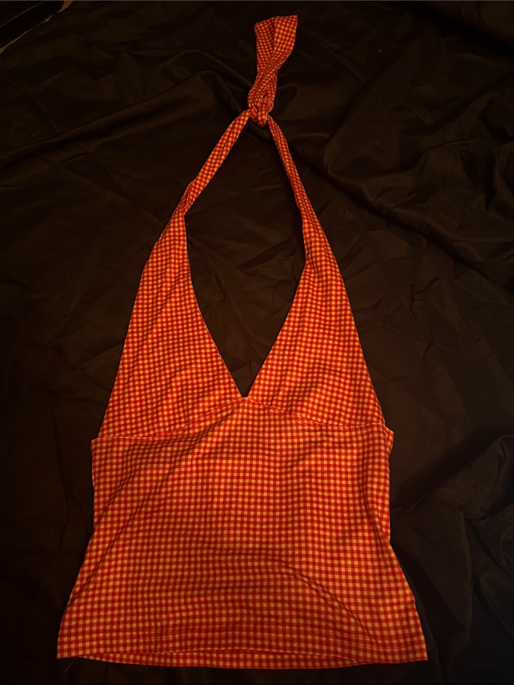 Kids Red Gingham Halter One-Piece